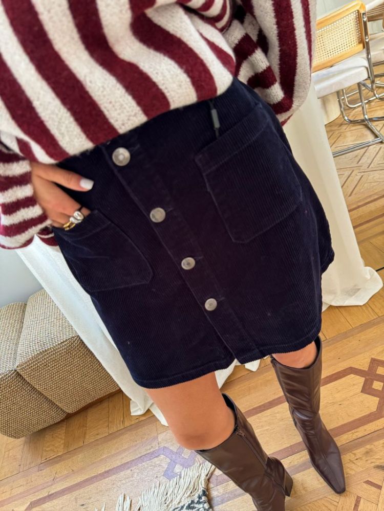 JDYSHIRAZ CORDUROY SKIRT PNT N 194962 Night Sk
