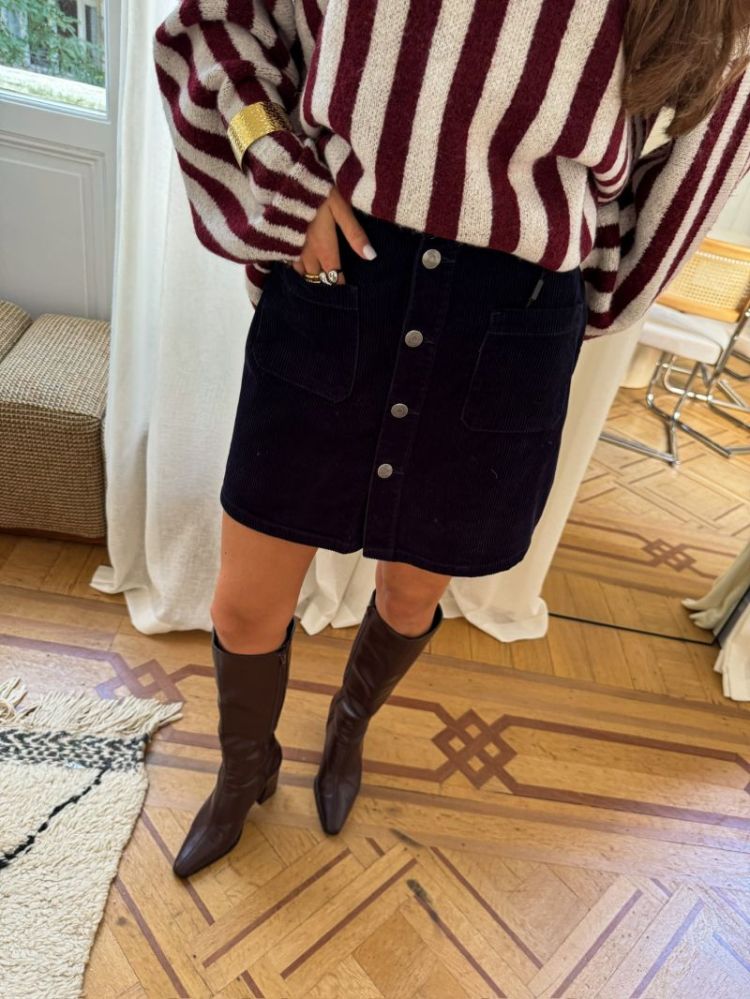 JDYSHIRAZ CORDUROY SKIRT PNT N 194962 Night Sk