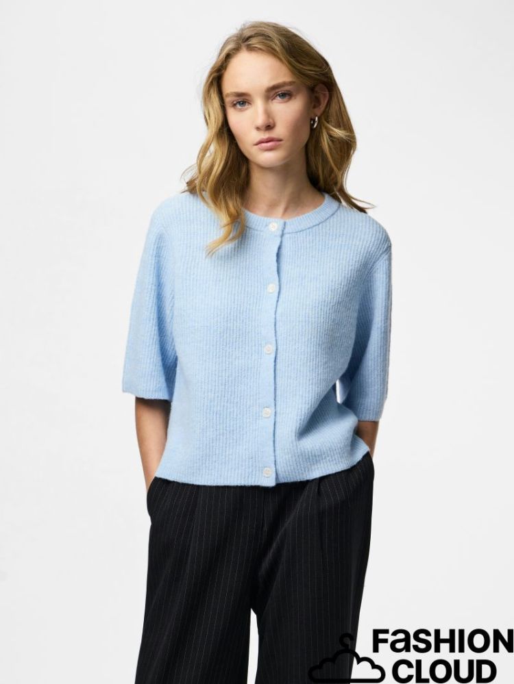 PCSILLY SS O-NECK KNIT CARDIGA 187578001 Cashm