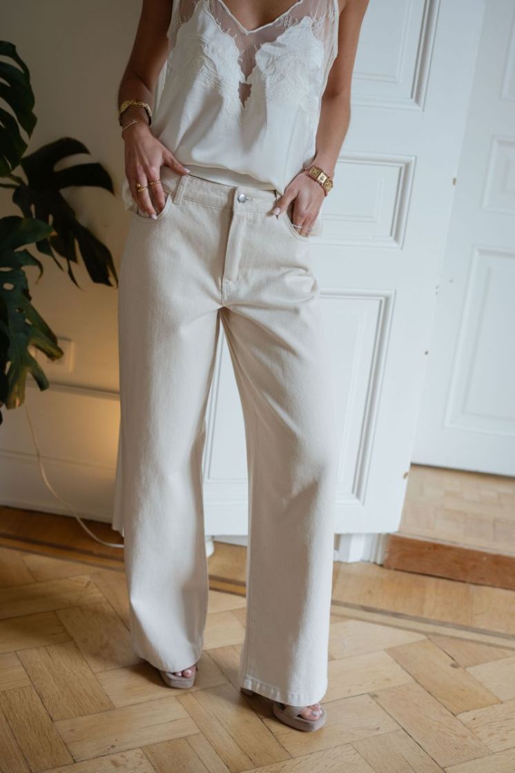 JDYKIRA MW PANT PNT 193778 Egret