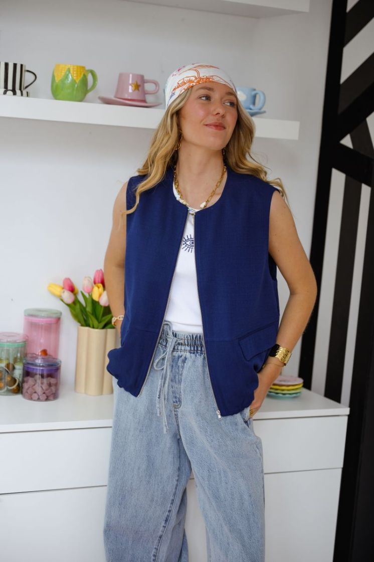 PCGEGGO MW PULL UP DENIM PANTS 184718 Light Bl