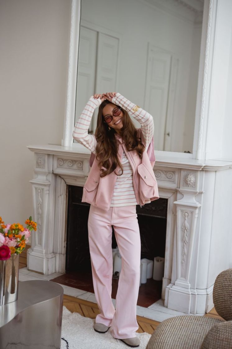 JDYIRIS STRETCH HW WIDE PANT P 271475 Chalk Pi