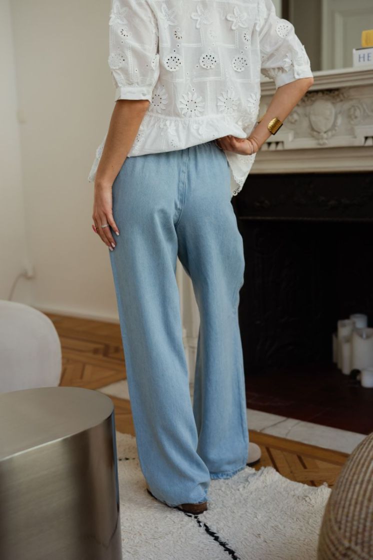 JDYMIRA MW WIDE STRING PANT PN 177934 Light Bl