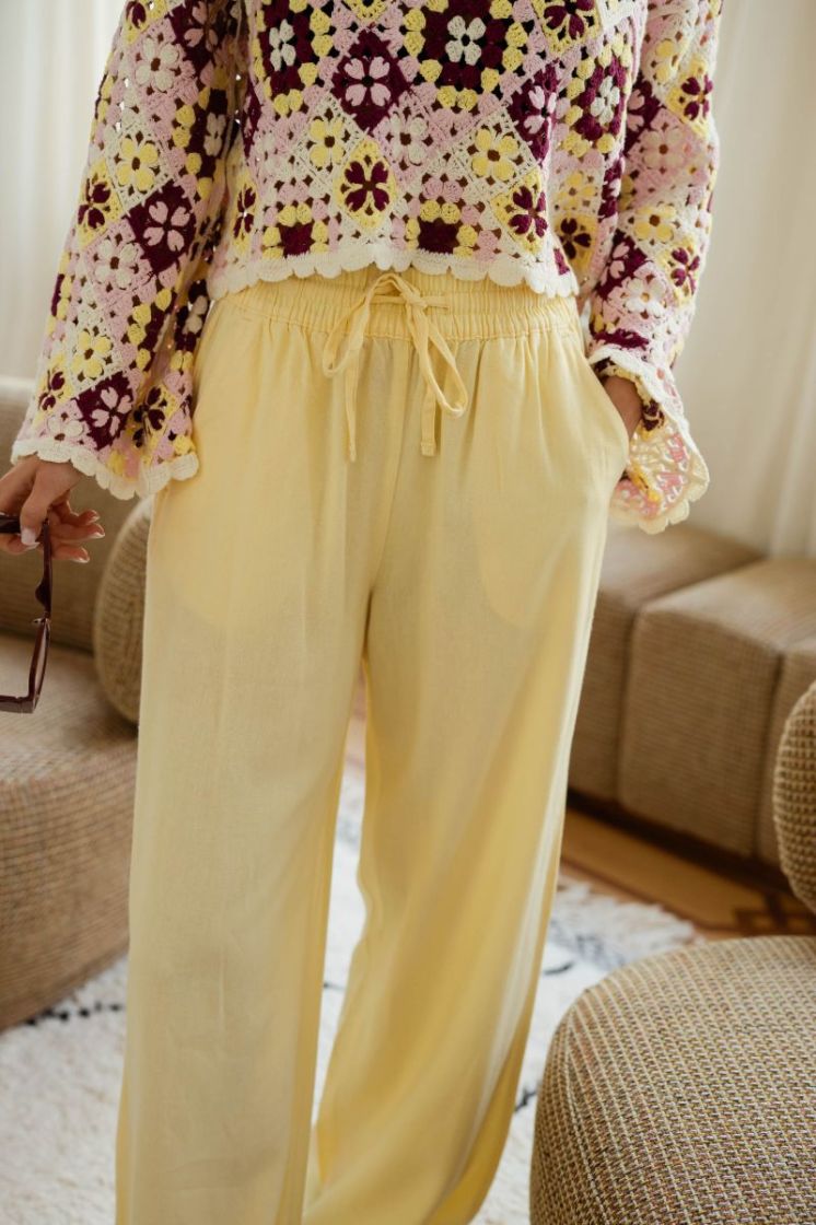 JDYSAY HW LINEN WIDE PANT WVN 288015 Double C