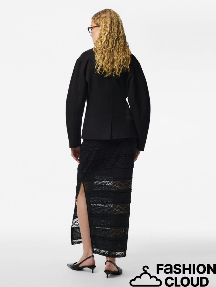 PCMIRO MW ANKLE SLIM SKIRT D2D 179276 Black