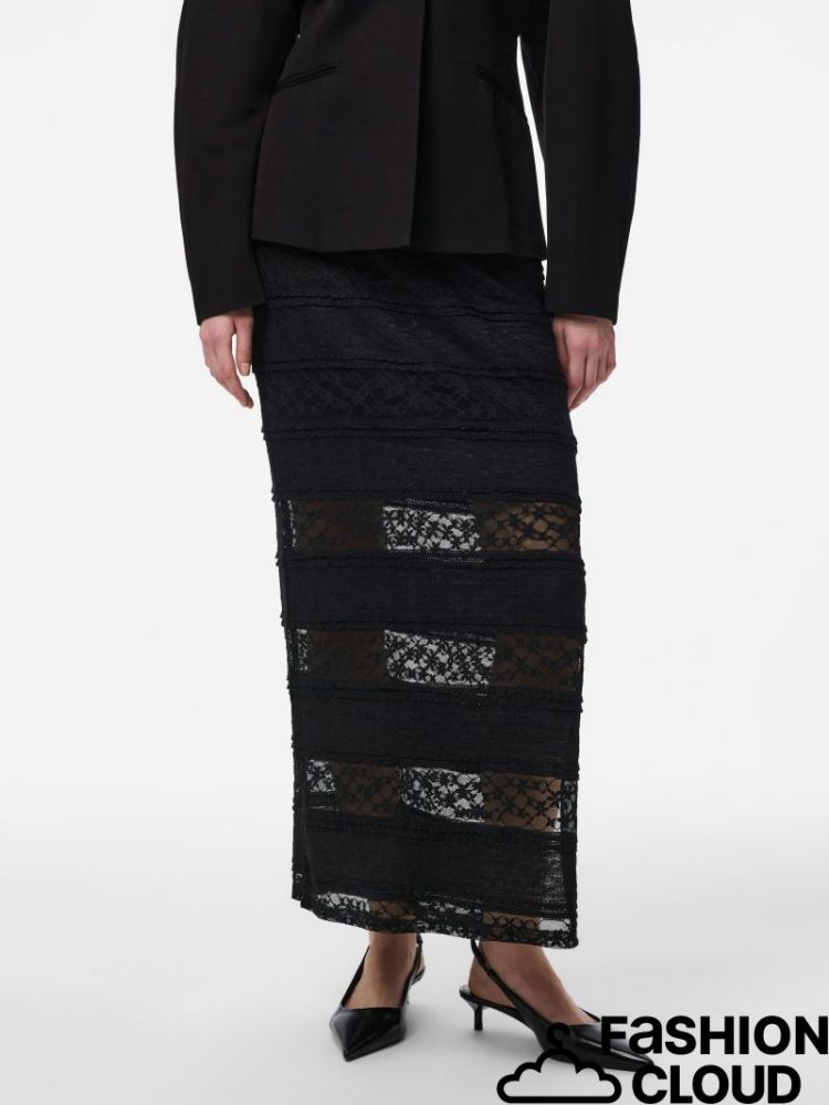 PCMIRO MW ANKLE SLIM SKIRT D2D 179276 Black