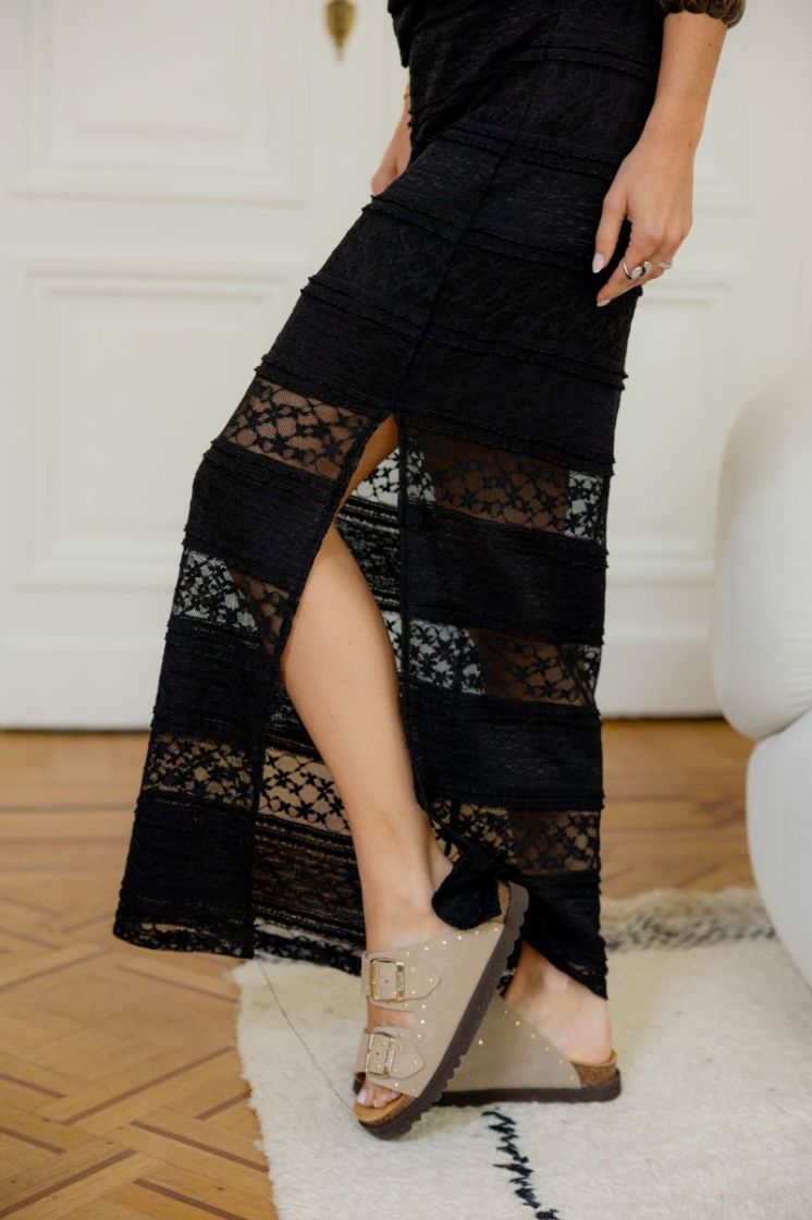 PCMIRO MW ANKLE SLIM SKIRT D2D 179276 Black