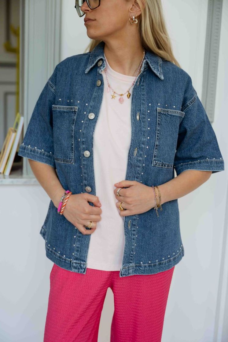 PCKARLA SS DENIM SHIRT D2D PP 184420 Medium B