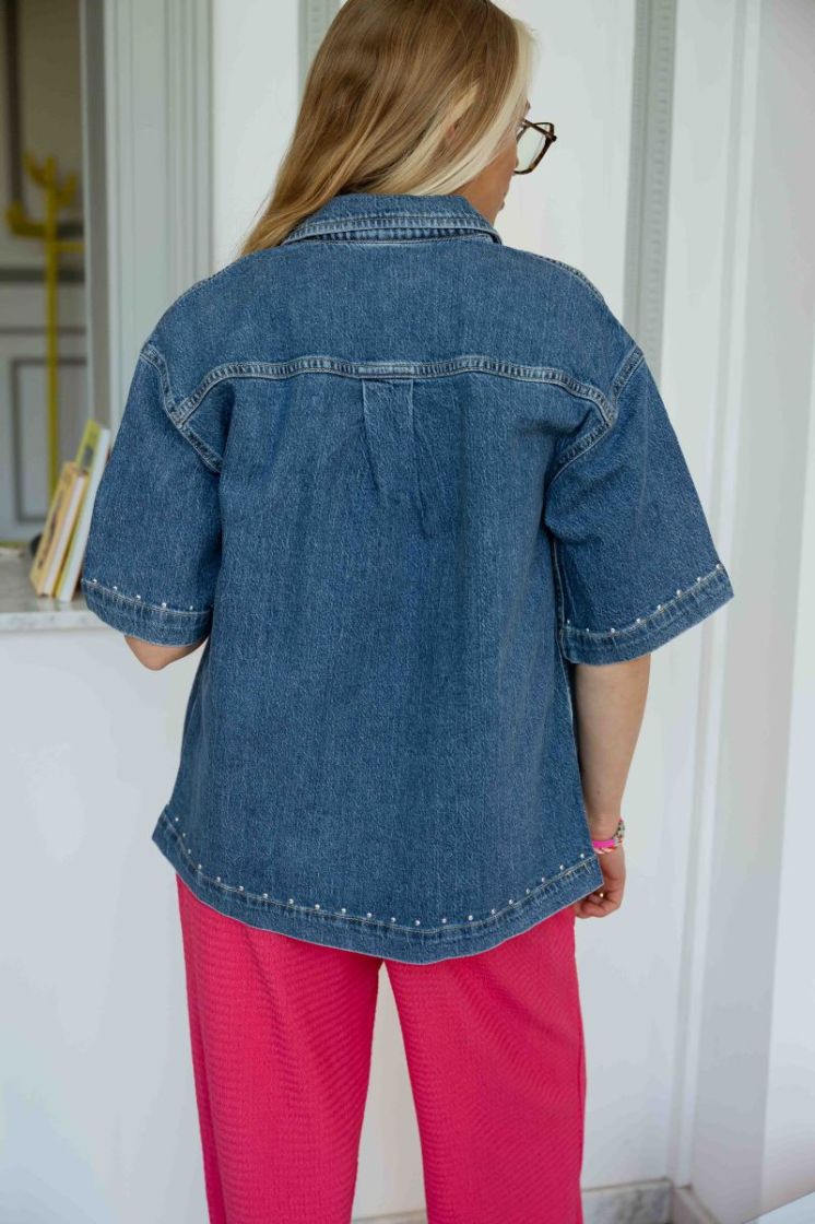 PCKARLA SS DENIM SHIRT D2D PP 184420 Medium B