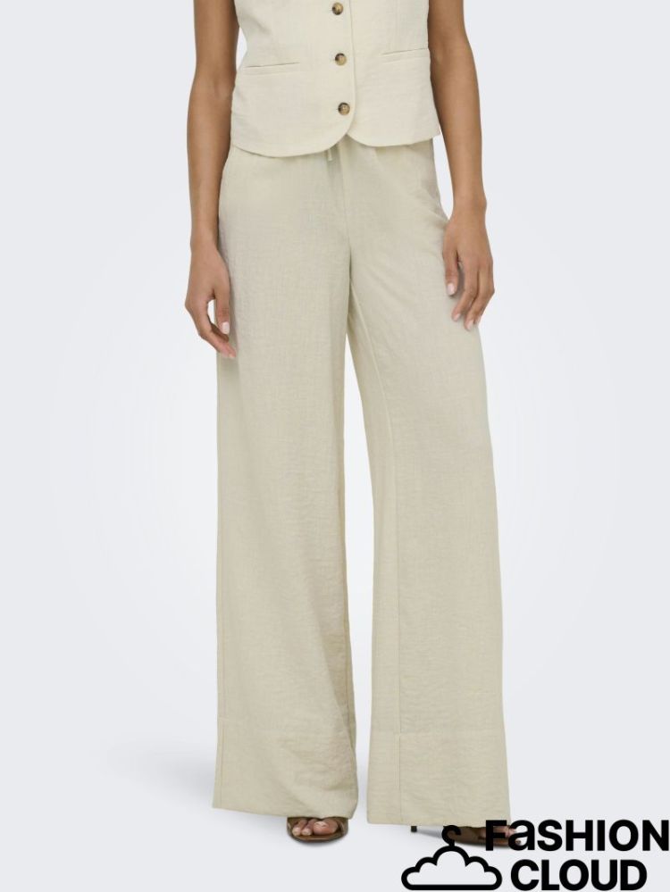 JDYCARA MW PALAZZO PANT TLR 177935 Oatmeal