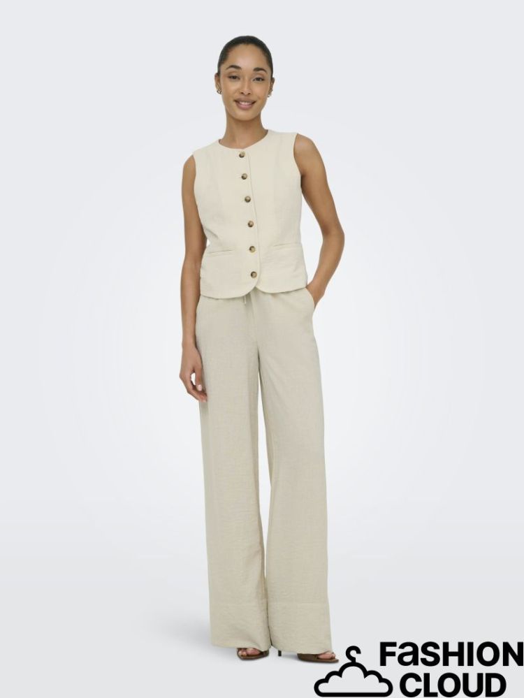 JDYCARA MW PALAZZO PANT TLR 177935 Oatmeal