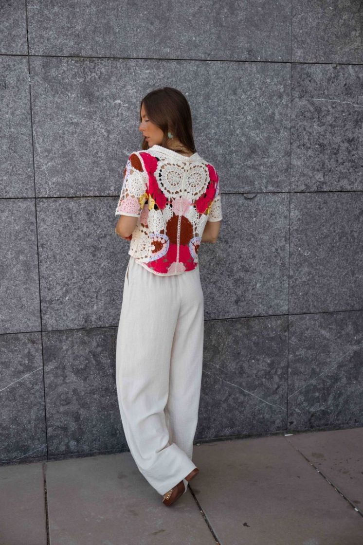 JDYCARA MW PALAZZO PANT TLR 177935 Oatmeal