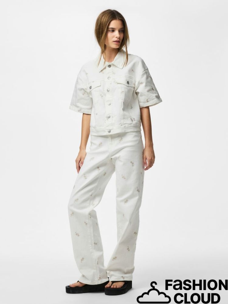 PCVIOLET MW STRAIGHT JEANS PP 196342001 Cloud