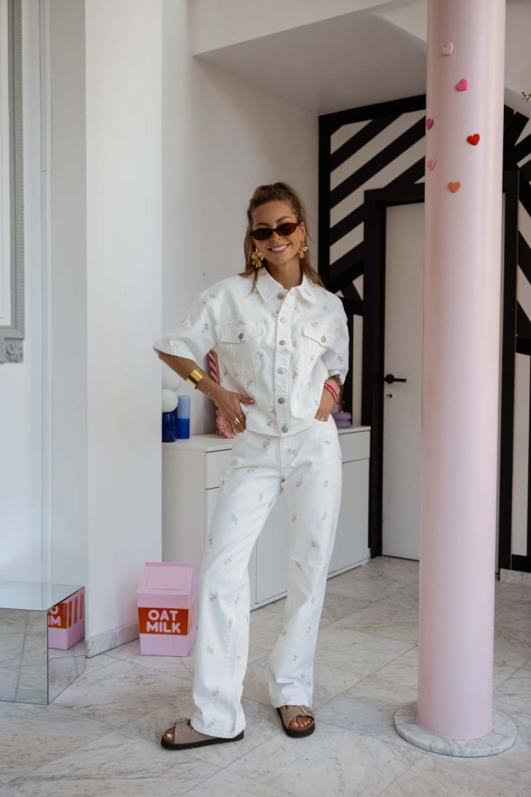 PCVIOLET MW STRAIGHT JEANS PP 196342001 Cloud