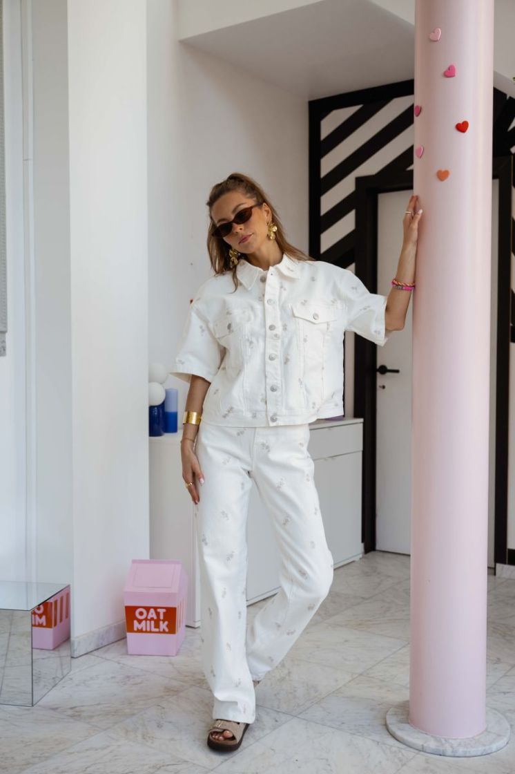 PCVIOLET MW STRAIGHT JEANS PP 196342001 Cloud