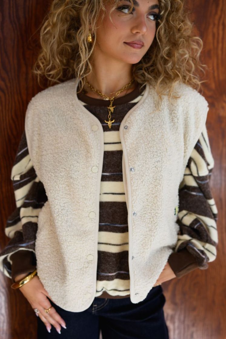 PCKATTY TEDDY VEST NOOS BC 245215 Birch