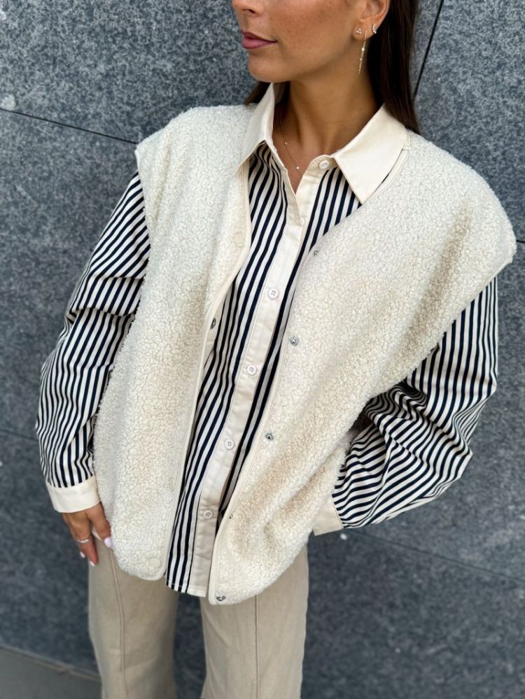 PCKATTY TEDDY VEST NOOS BC 245215 Birch