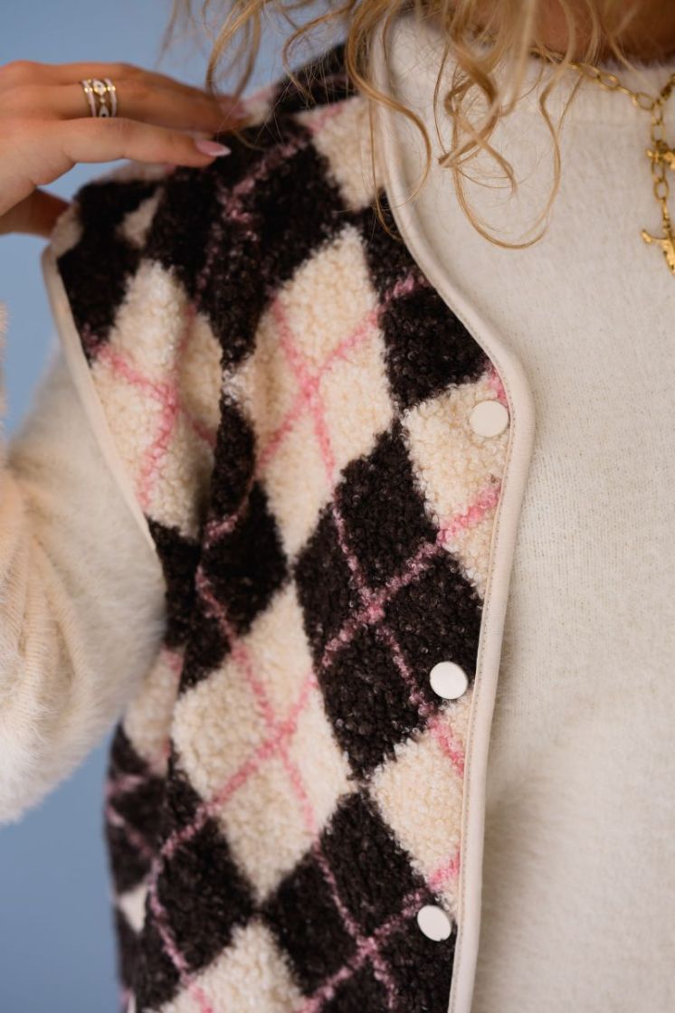 PCKATTY TEDDY VEST NOOS BC 245215010 Birch