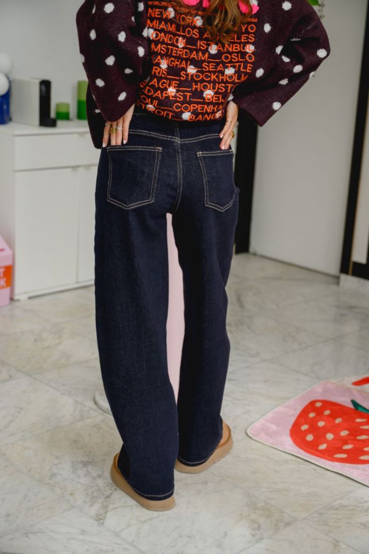 PCGRACE MW BARREL ANK JEANS NO 184060001 Dark