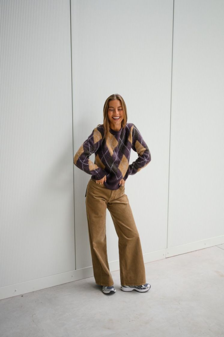 JXZOE GELLY WIDE HW PANTS PNT 274955 Petrifie