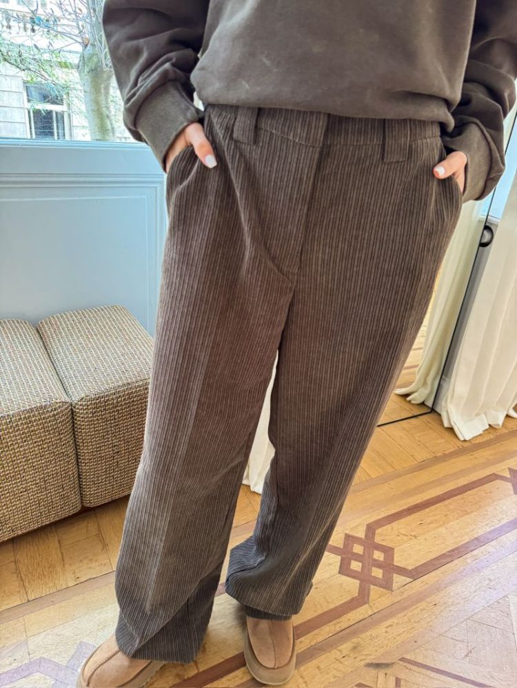 PCAUDRE CORD HW PANTS BC 297238 Wren