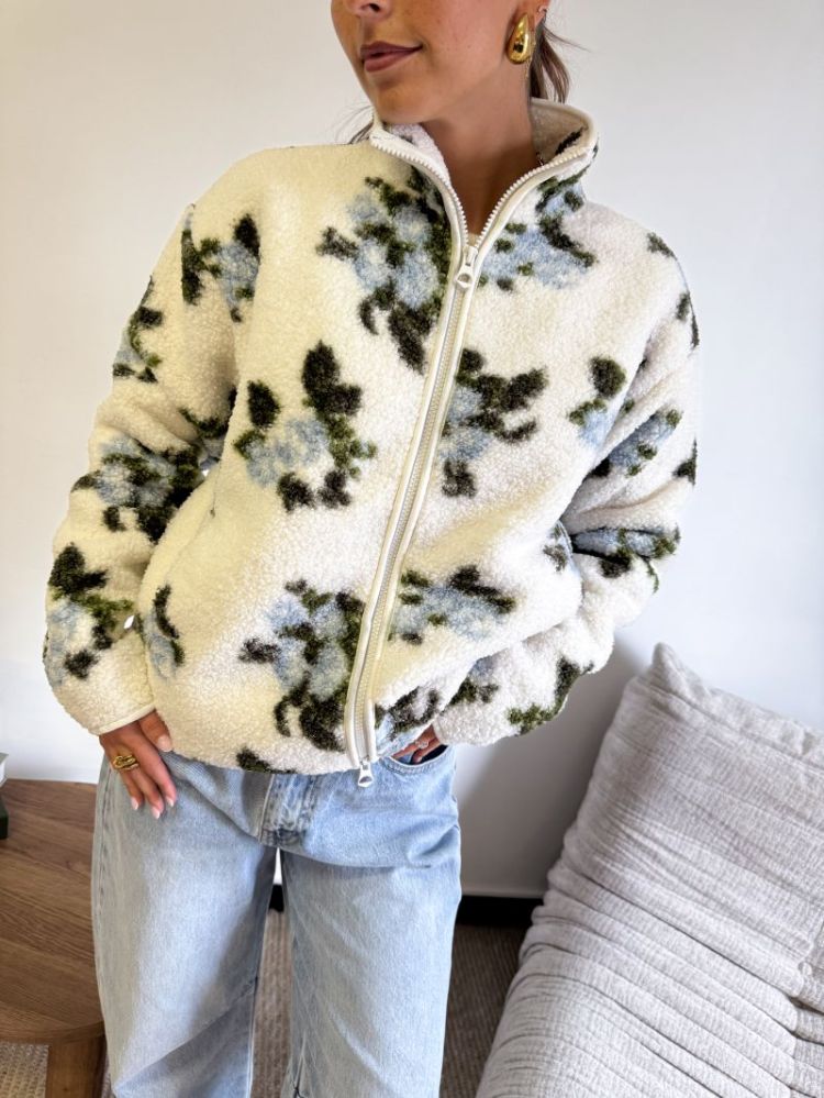 PCAUTUMN TEDDY JACKET BC 196342001 Cloud