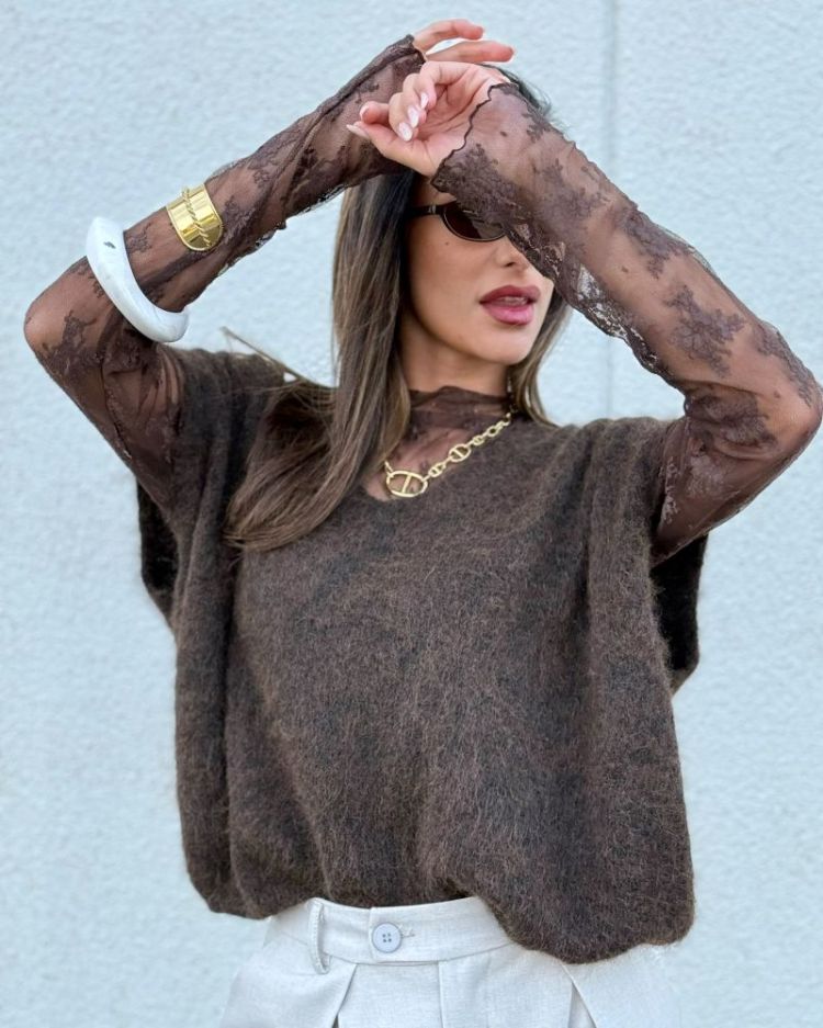 PCVIO LS MESH TOP JRS BC 302664 Hot Fudg