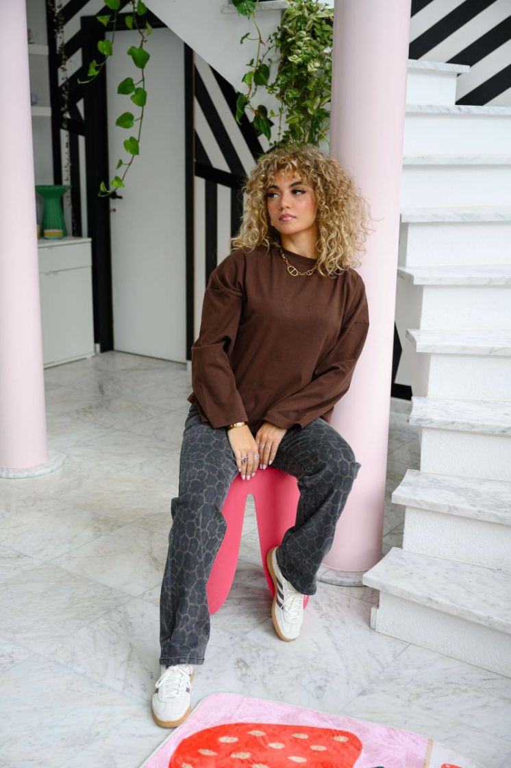 PCEIDA MW STRAIGHT JEANS DNM 239095001 Choco