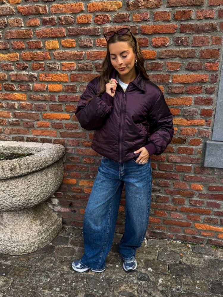 PCELARA PADDED RIBSTOP BOMBER 193169 Plum Per