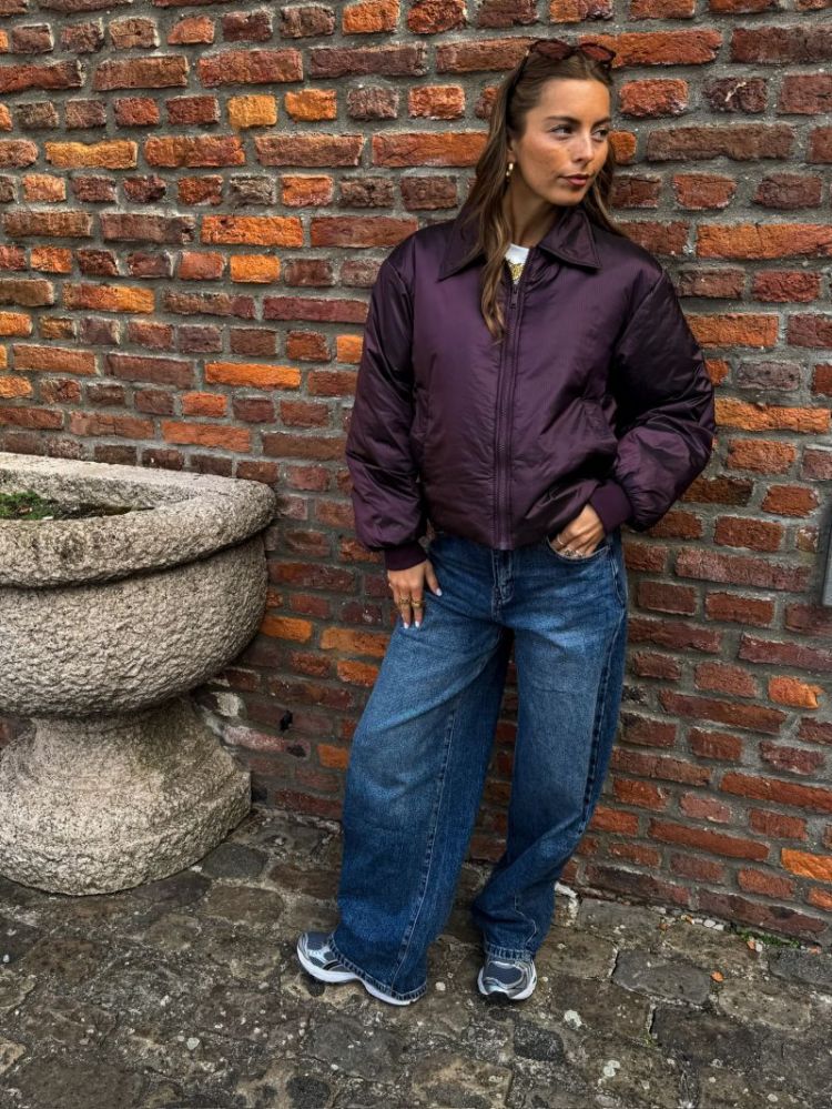 PCELARA PADDED RIBSTOP BOMBER  193169 Plum Per