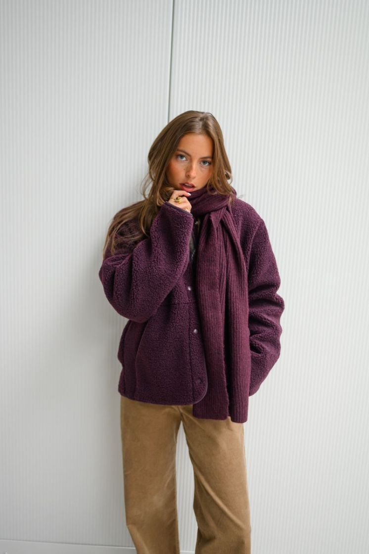 PCNIVA LONG KNIT SCARF NOOS BC 190650 Winetast