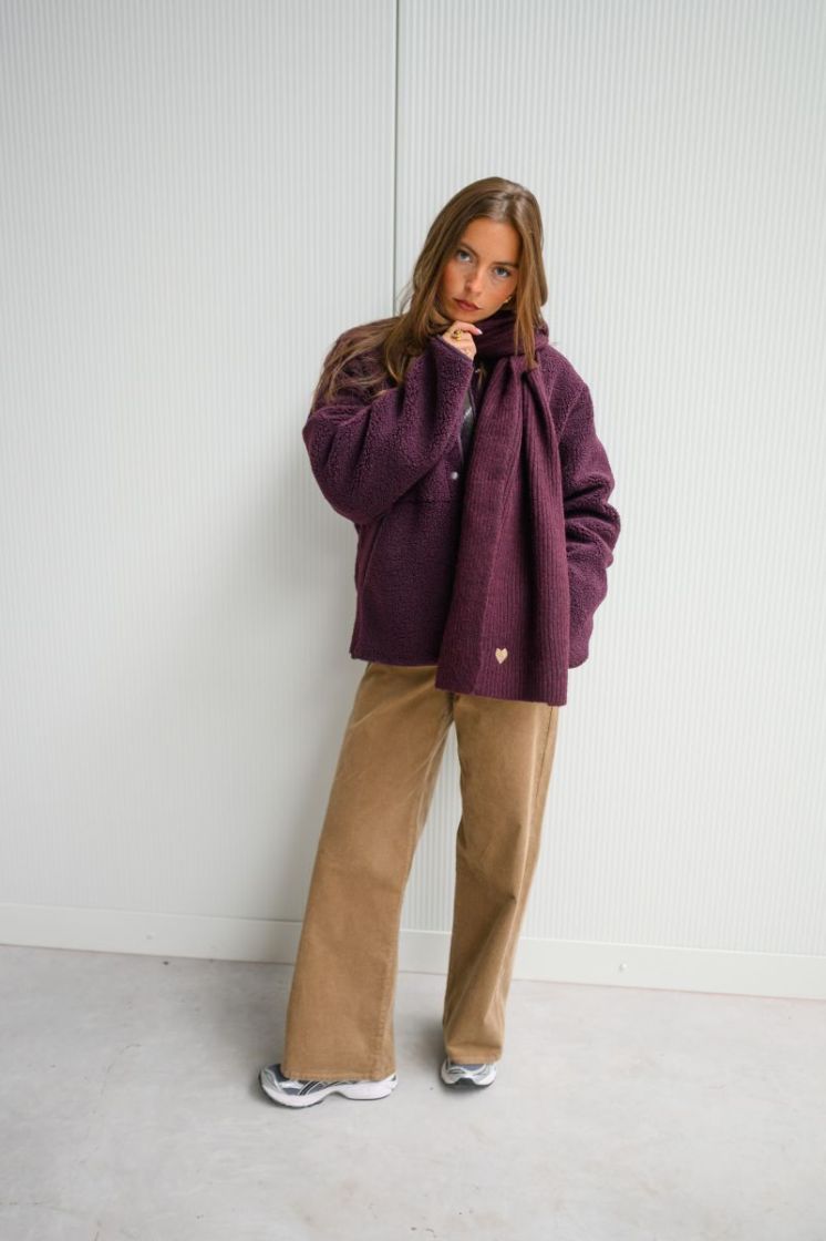 PCNIVA LONG KNIT SCARF NOOS BC 190650 Winetast